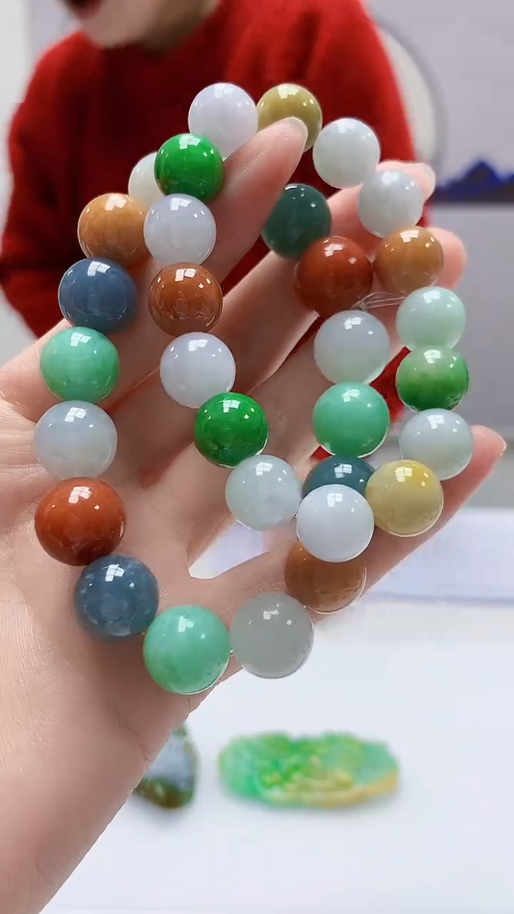 【闪购商品】定制翡翠未镶嵌4902zm-毛货手串277两条