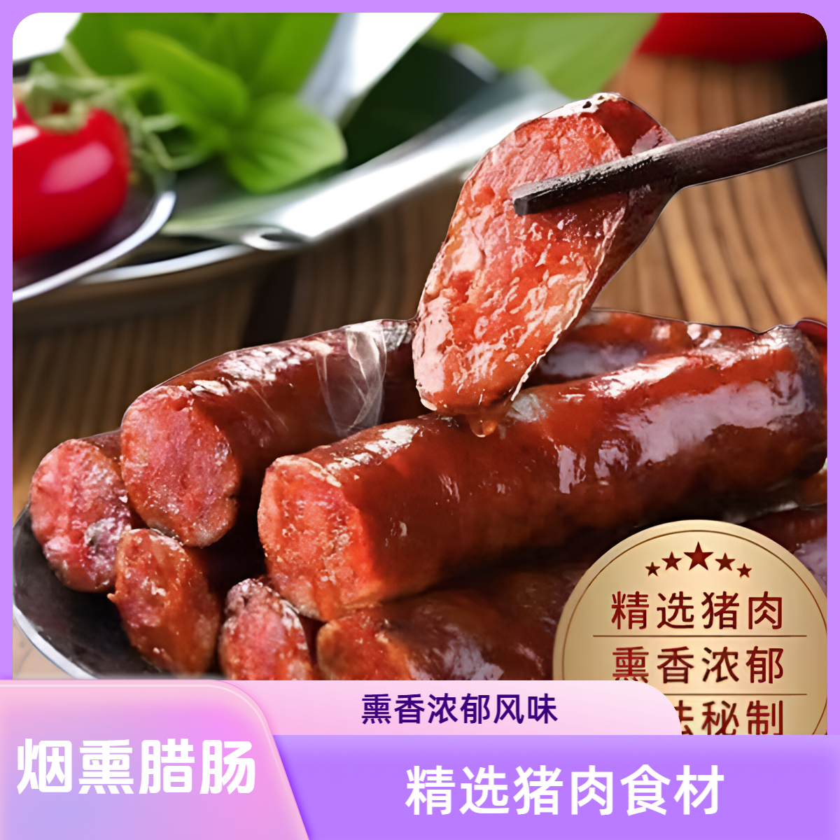 柏香丫15制作纯猪肉腊肠香肠腊味肠MM
