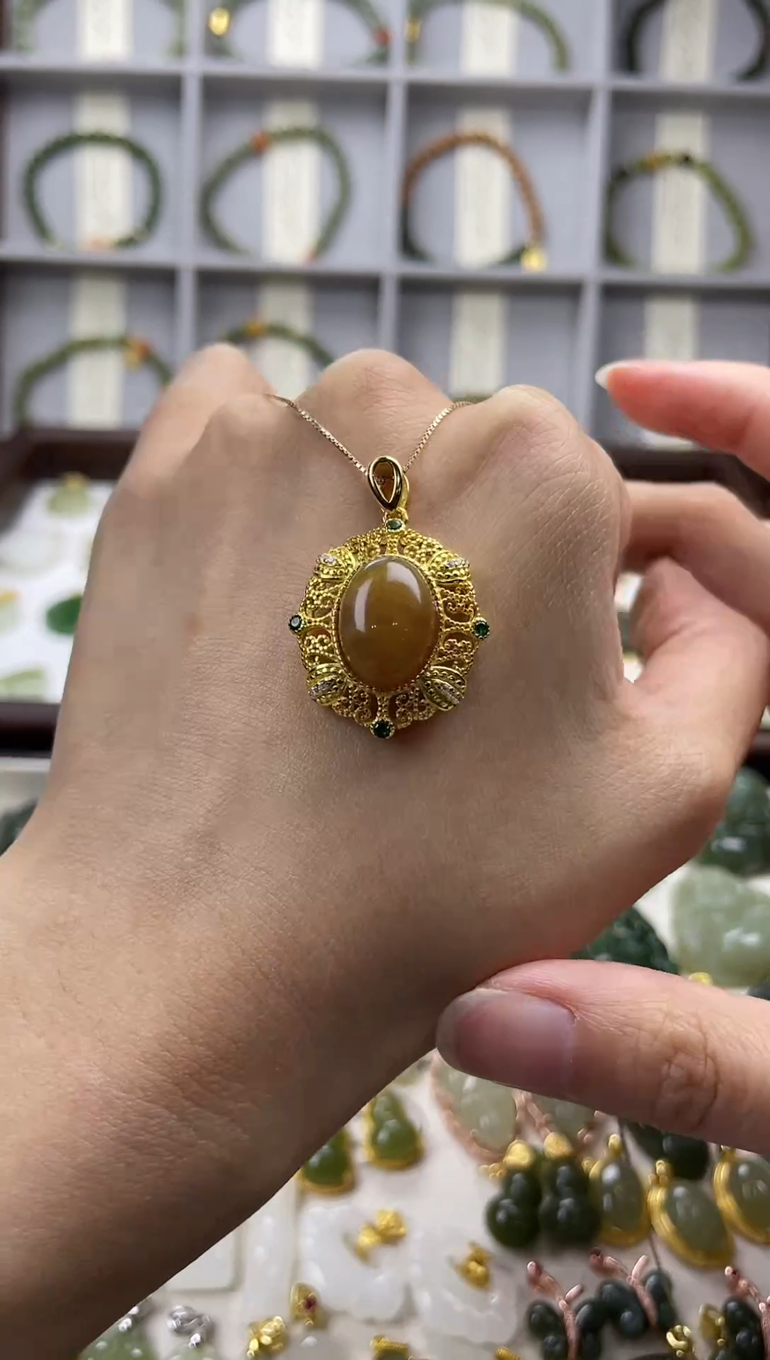 吊坠(不含链)银S925镶嵌和田玉 吊坠(不含链) 银S925镶嵌 和田玉