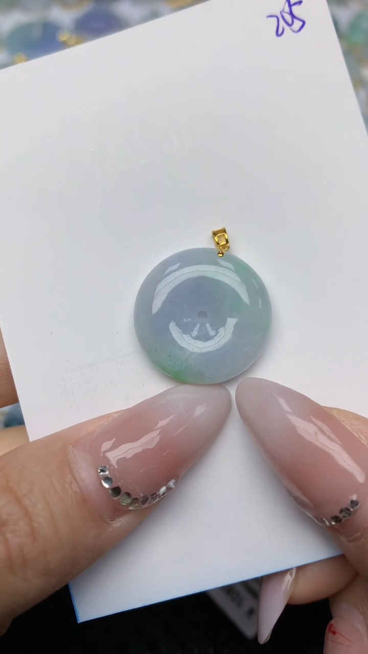【闪购商品】翡翠颈饰18K金镶嵌天然翡翠A货