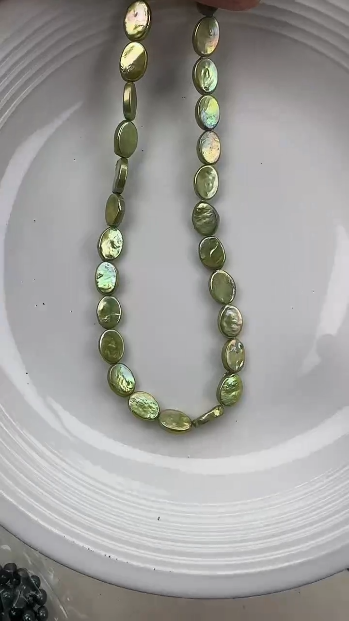 颈饰银S925镀金镶嵌淡水珍珠1