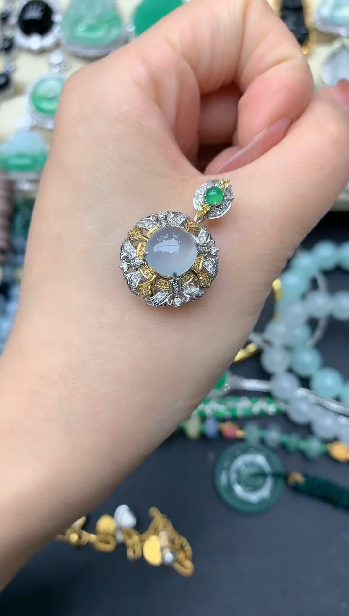 【闪购商品】翡翠颈饰18K金镶嵌297-中国好珍宝