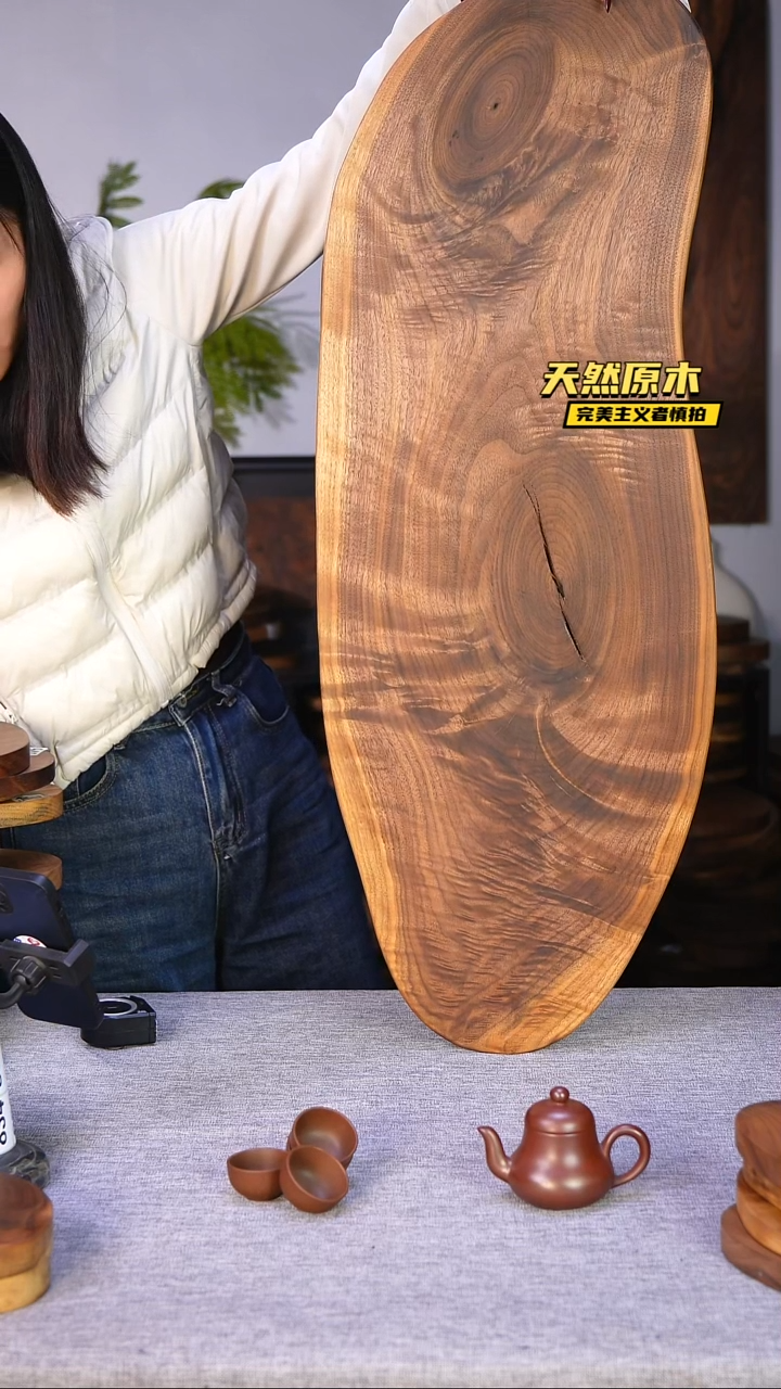 木北美黑胡桃原木.干裂疤结不属于商品质量问题完美主义者慎拍
