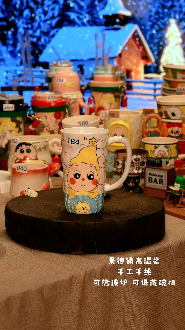 陶瓷184景德镇设计师款高温陶瓷手工手绘餐具盘子炖盅