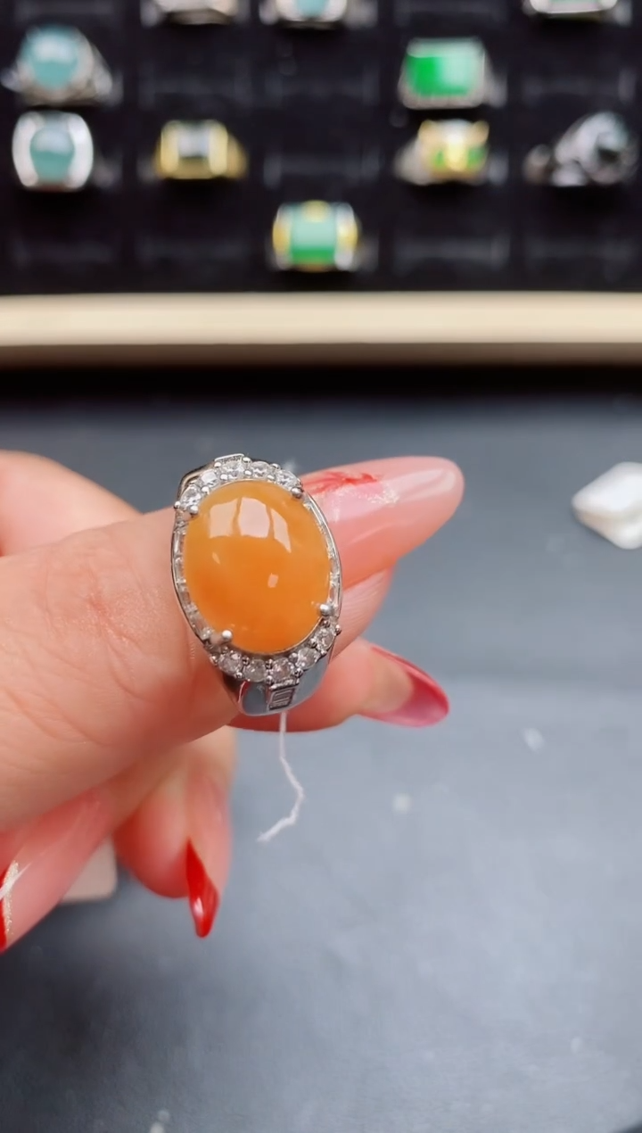 【闪购商品】翡翠戒指银S925镶嵌5085508