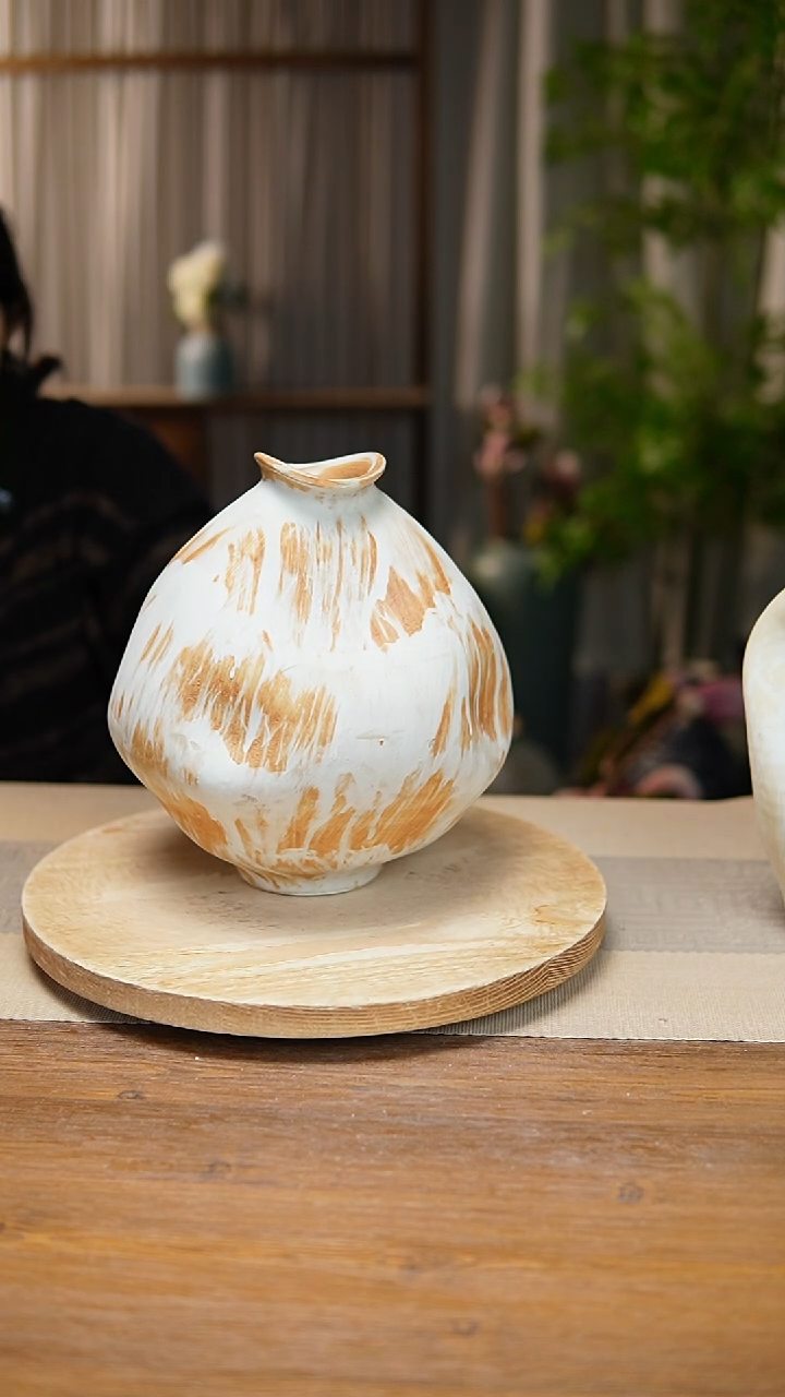 【闪购商品】陶瓷  花器诧寂黄大肚