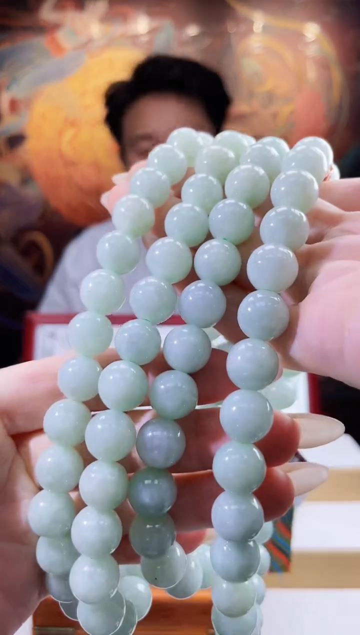 翡翠未镶嵌颈饰多样性发其一珠链