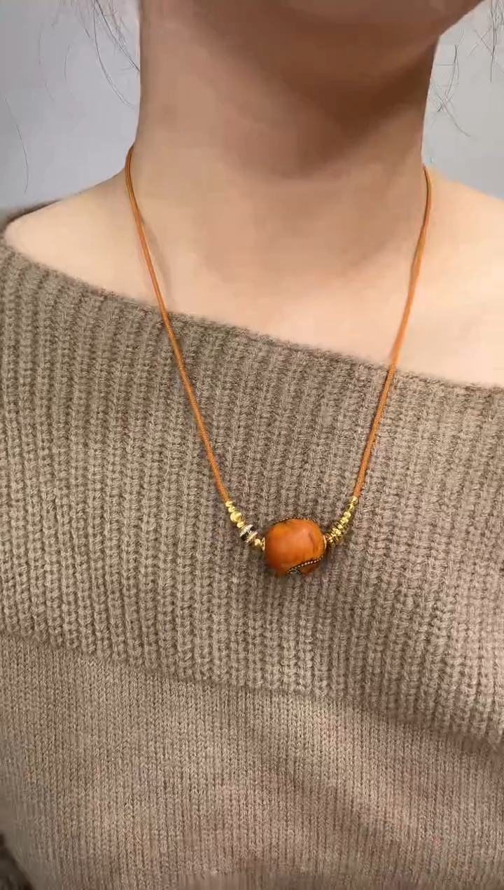 琥珀颈饰未镶嵌X0102-1195-200