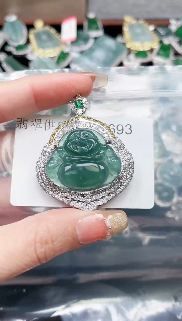 【闪购商品】翡翠颈饰未镶嵌693赠皮绳