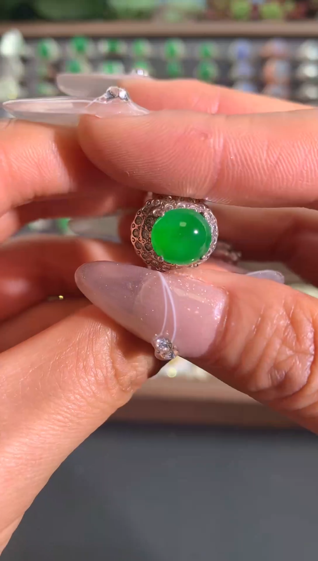 未镶嵌戒指翡翠铜托戒面