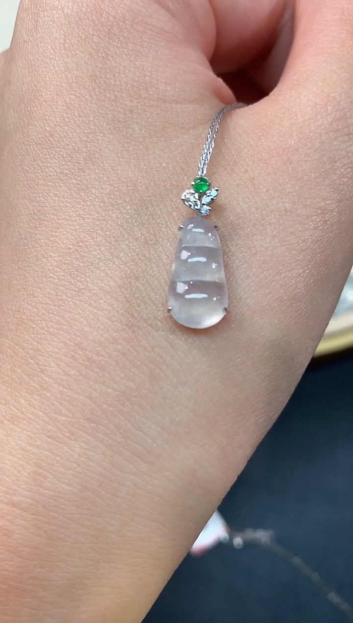 【闪购商品】翡翠吊坠(不含链)18K金镶嵌A278|1980