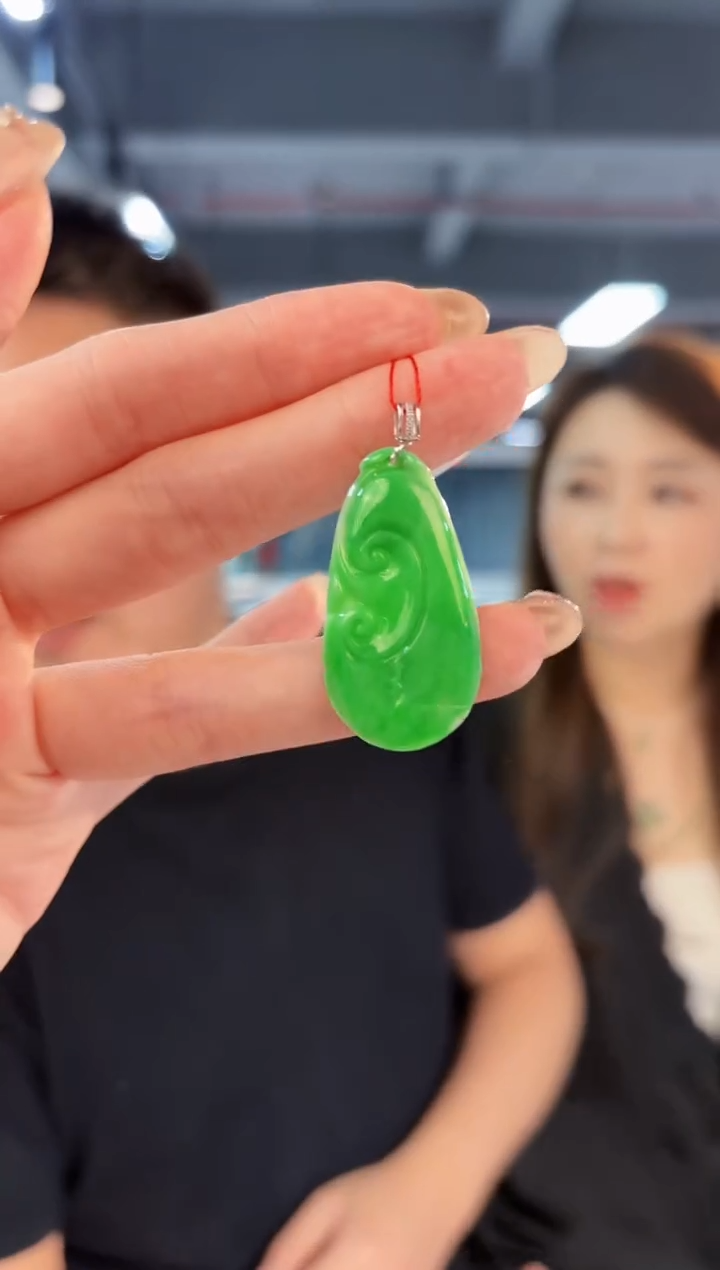 【闪购商品】翡翠颈饰18K金镶嵌缅料A货/支持复检/一件