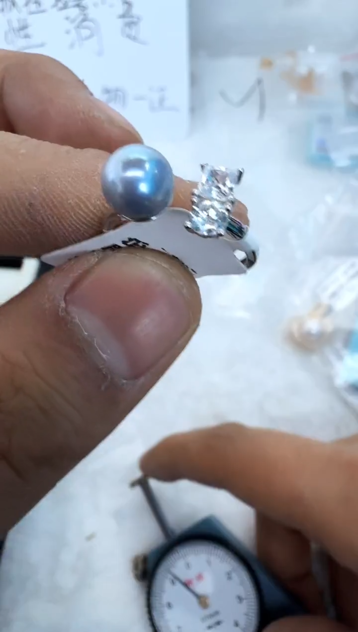 【闪购商品】海水珍珠戒指银S925镶嵌戒指