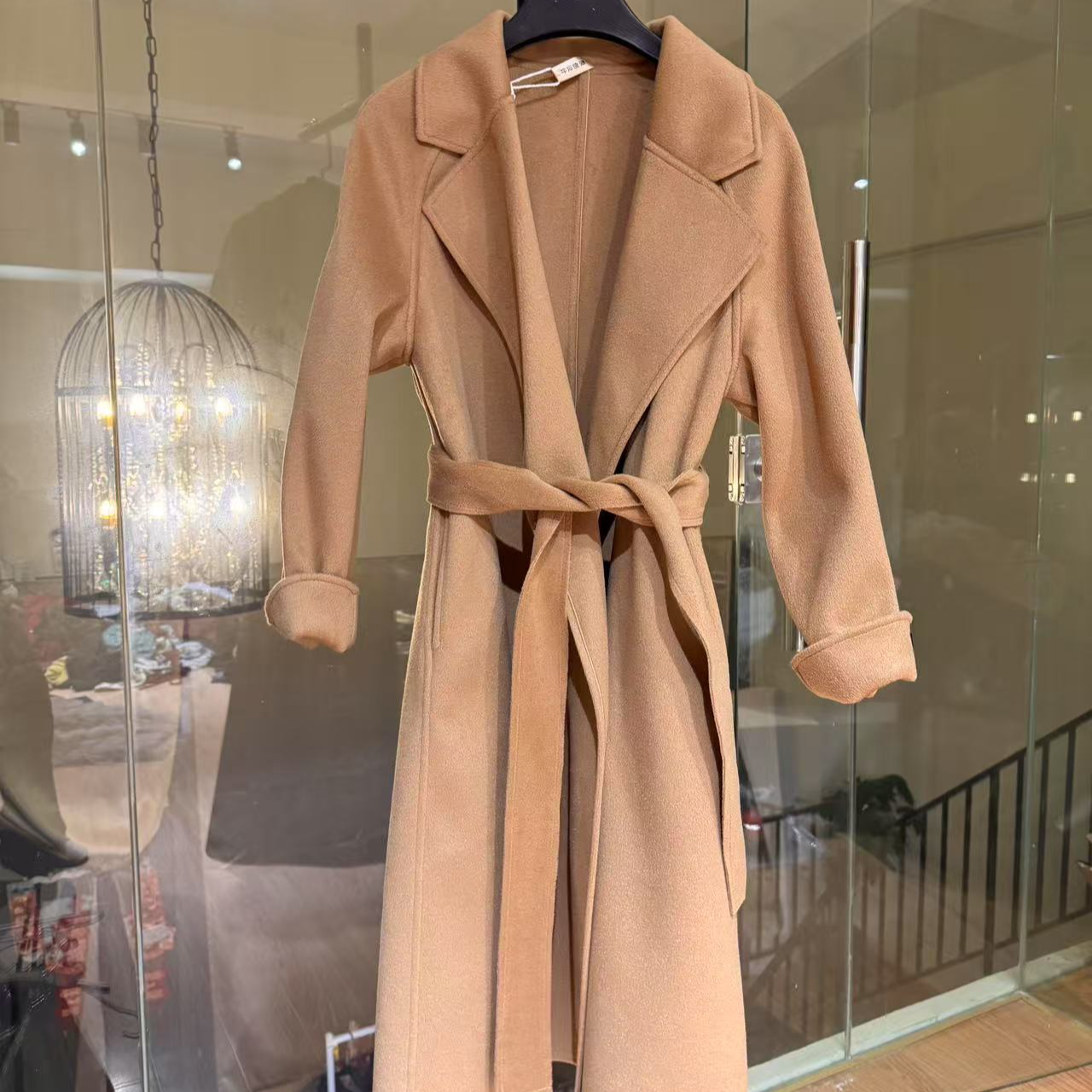 【奥珍粉丝福利】赫本风气质收腰双面呢大衣