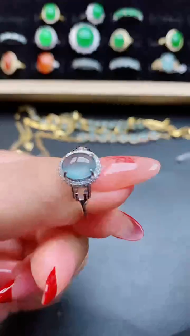 【闪购商品】翡翠戒指银S925镶嵌1212