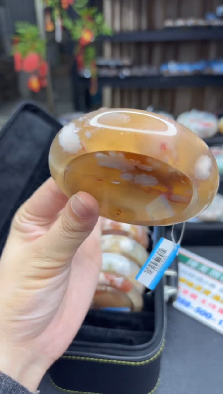 【闪购商品】石英质玉手镯未镶嵌233（65圈赠送镯心）