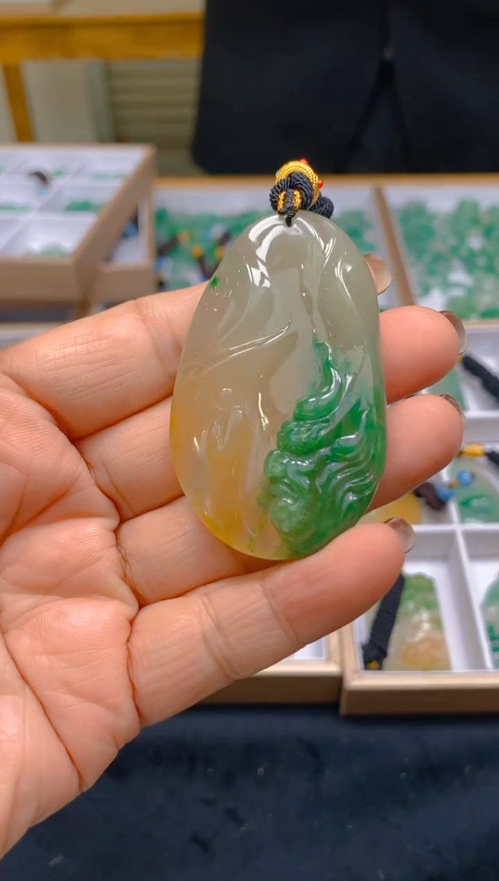 【闪购商品】石英质玉颈饰未镶嵌冰美人非洲翠冰美人非洲翠1063