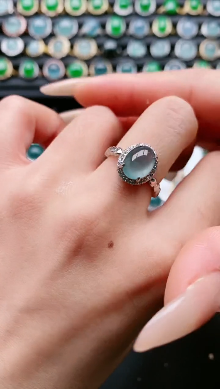 【闪购商品】翡翠戒指银S925镶嵌11111111