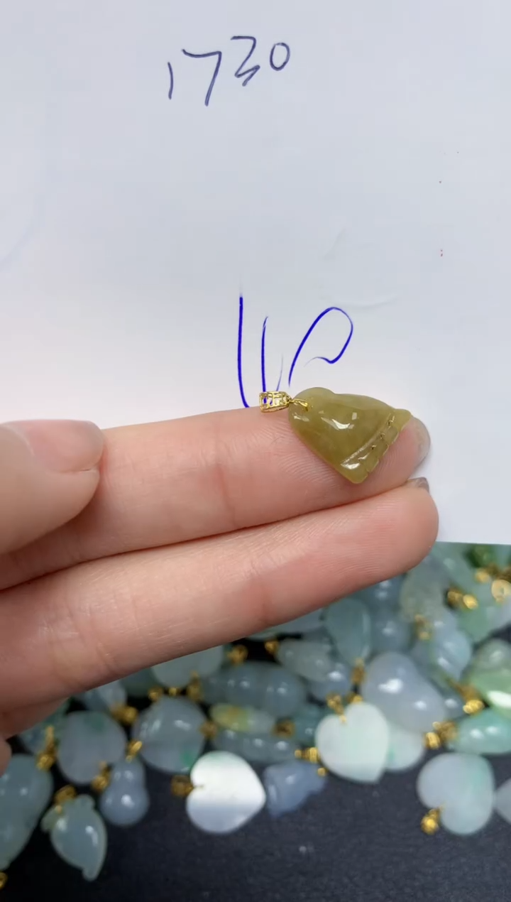 【闪购商品】翡翠颈饰18K金镶嵌 天然翡翠A货