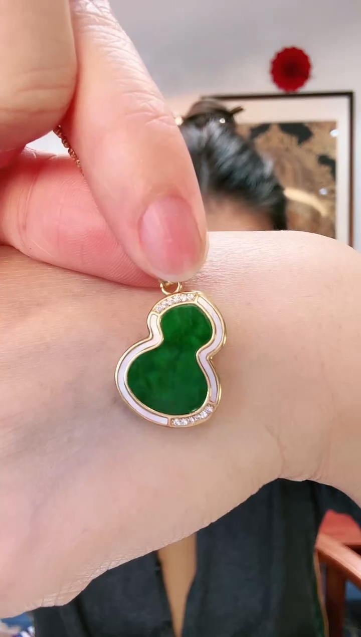 【闪购商品】翡翠吊坠(不含链)银S925镶嵌吊坠