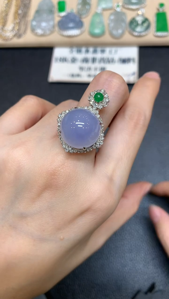 【闪购商品】翡翠戒指18K金镶嵌两用款【无服务费