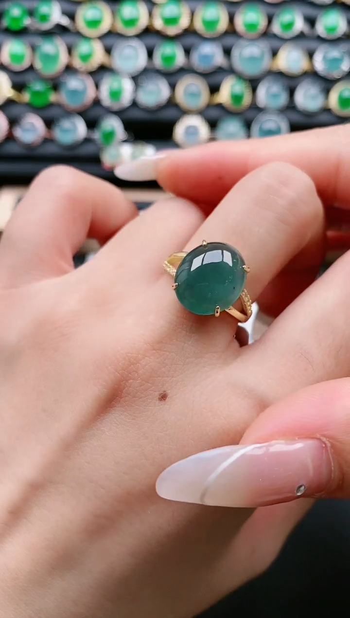 【闪购商品】翡翠戒指银S925镶嵌111111