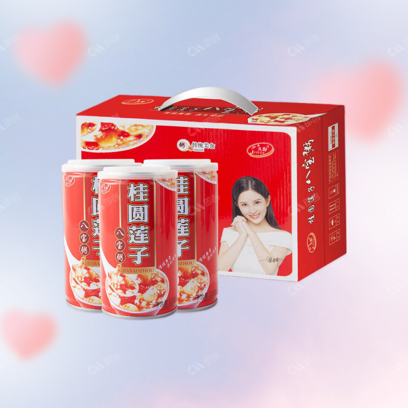 桂圆莲子八宝粥直播卖货早餐五谷杂粮充饥整箱装休闲即食真材实料