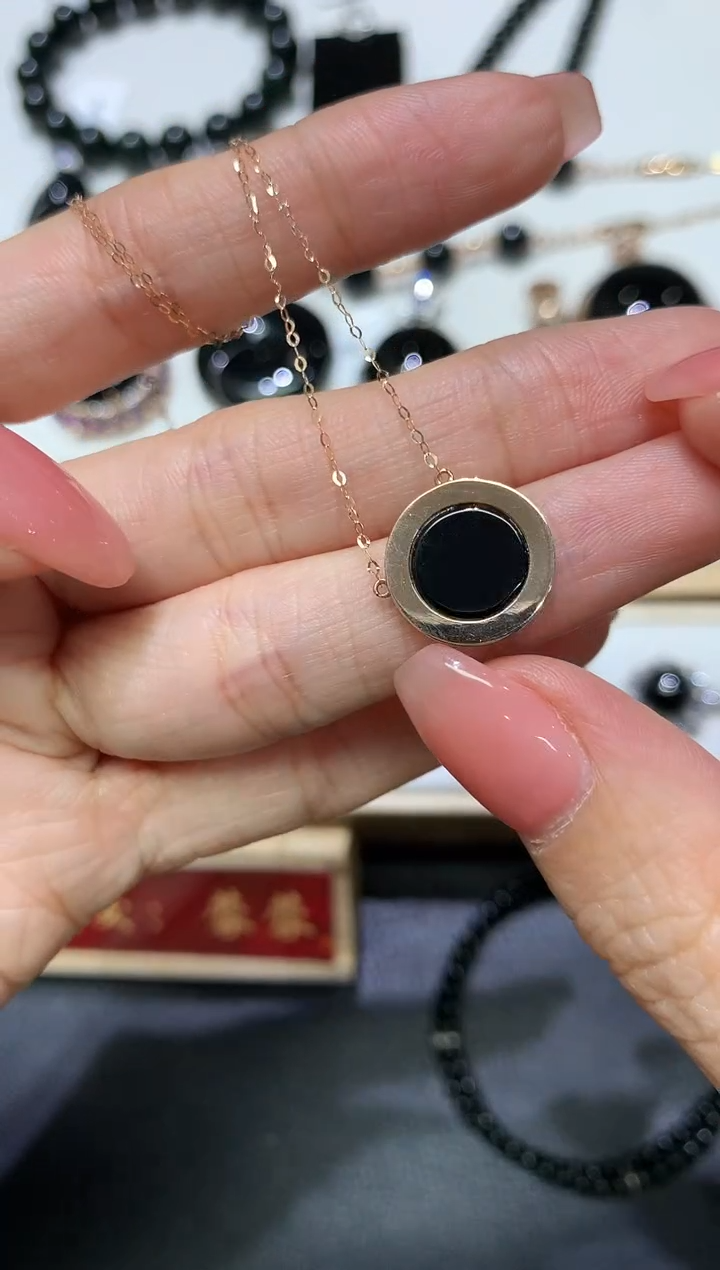 【闪购商品】翡翠套链18K金镶嵌团购2