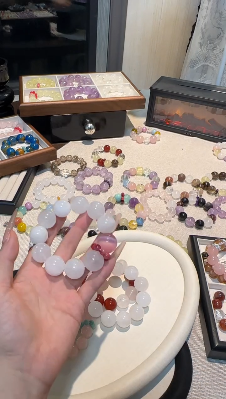 未镶嵌手串水晶白幽灵