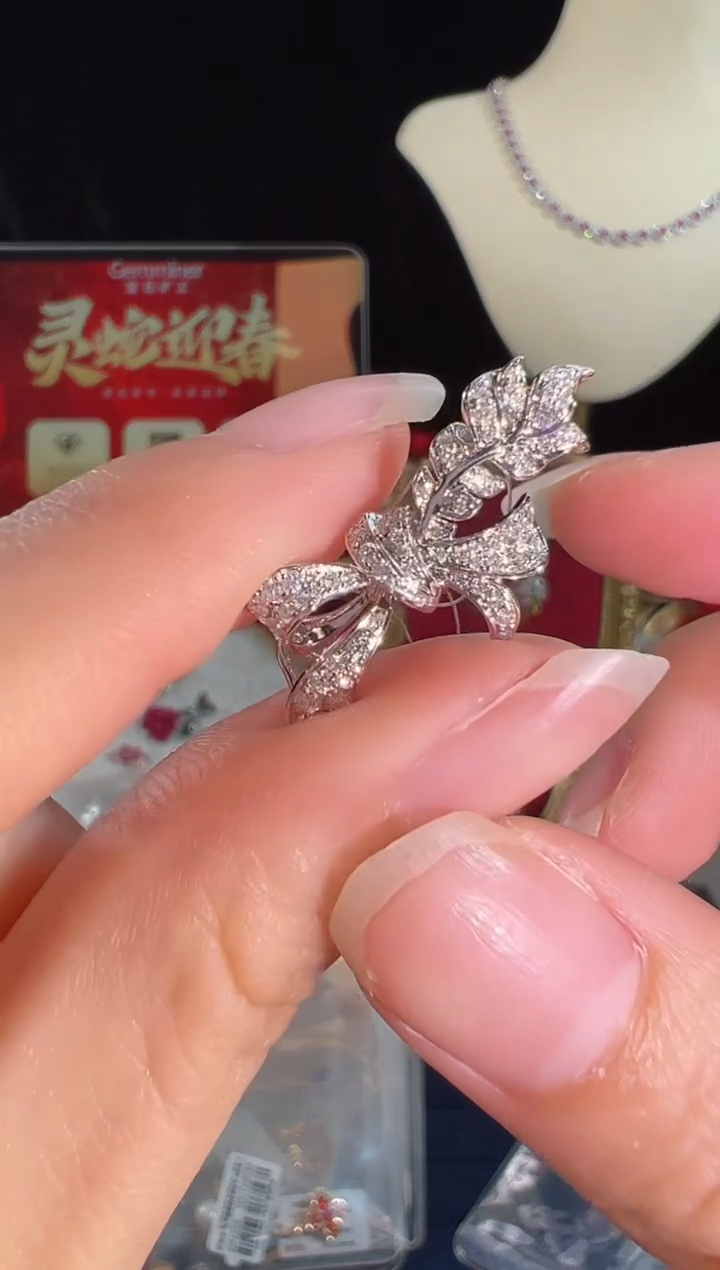 【闪购商品】钻石颈饰18K金镶嵌BN17119#-W#5