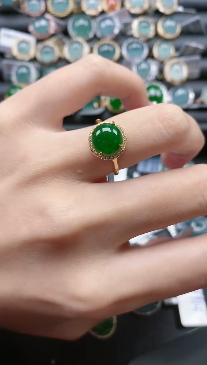 【闪购商品】翡翠戒指银S925镶嵌51151