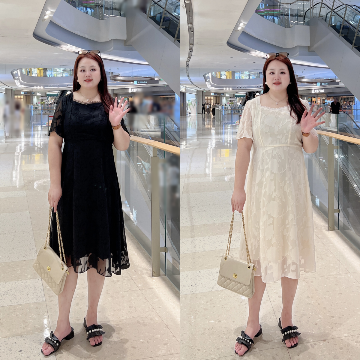 【胖霜霜现货上新】MJ9028中式国风收腰显瘦连衣裙女大码女装