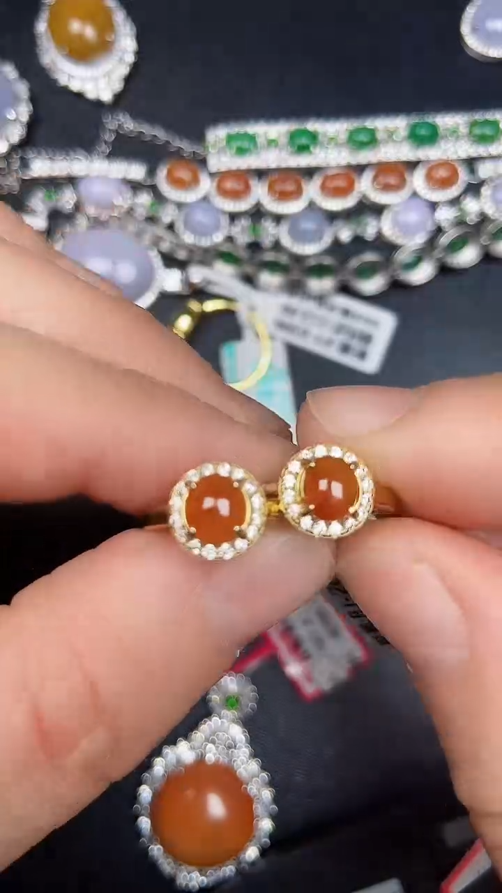 银S925镶嵌戒指翡翠2560