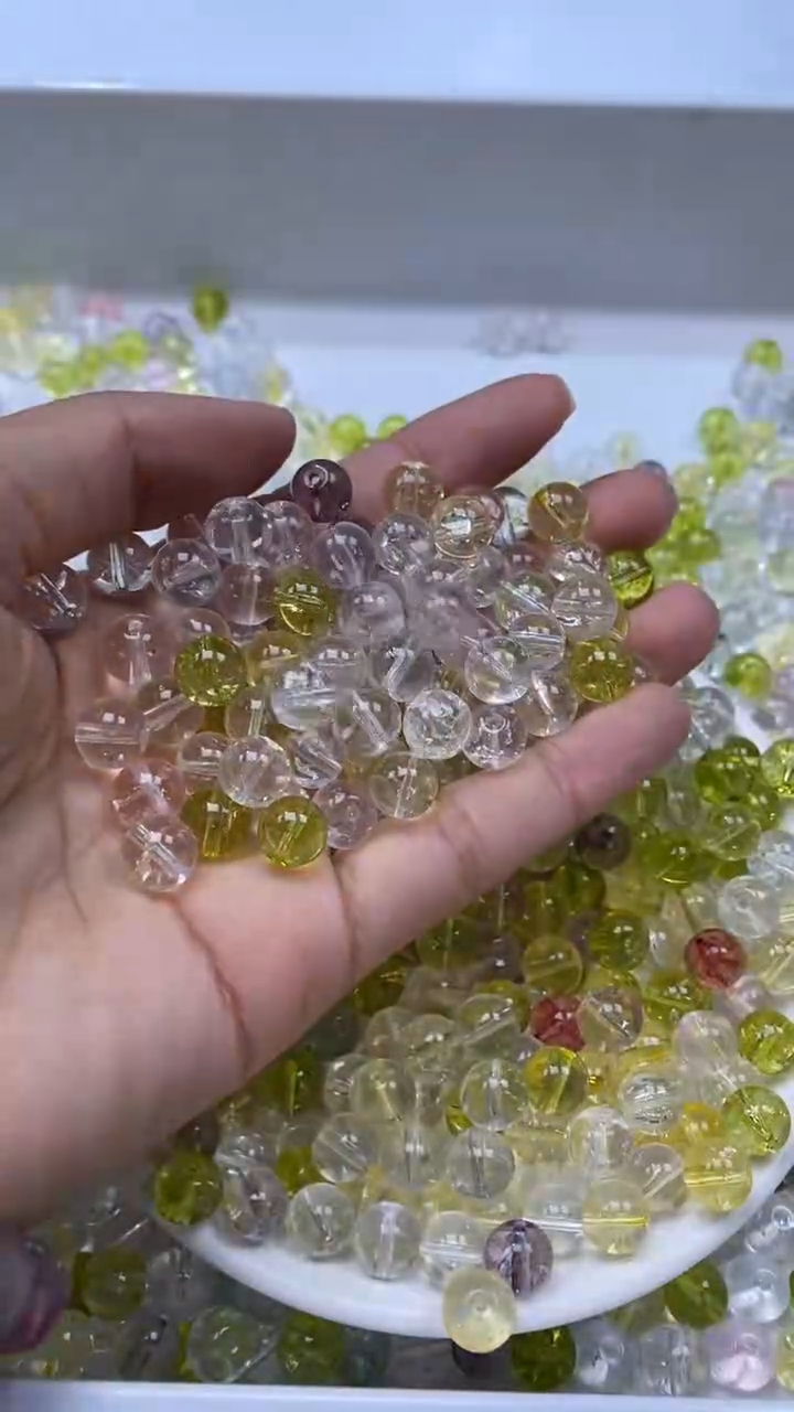 颈饰未镶嵌水晶W2684多宝色碧玺8mm*20颗