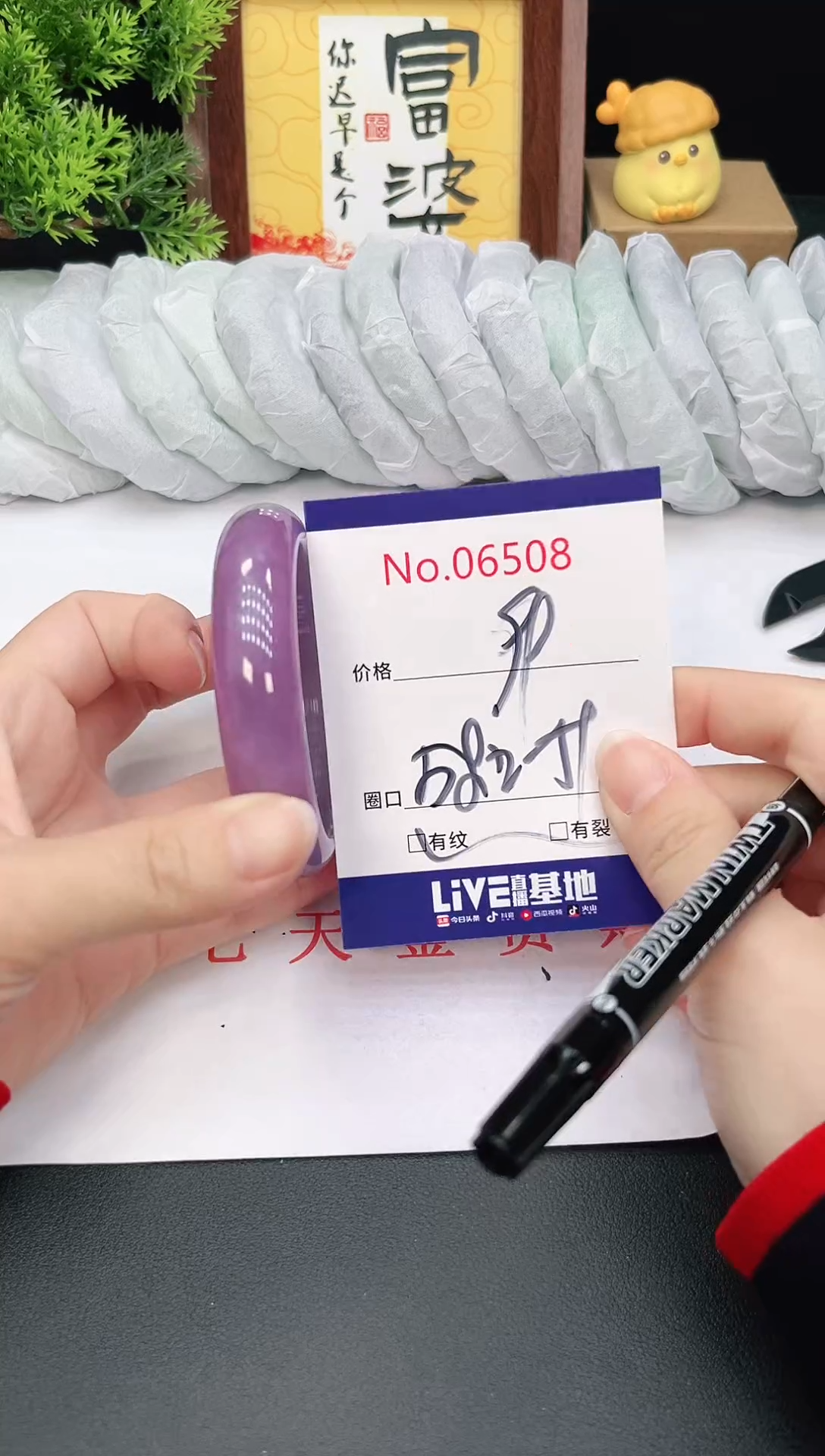 未镶嵌手镯翡翠6508