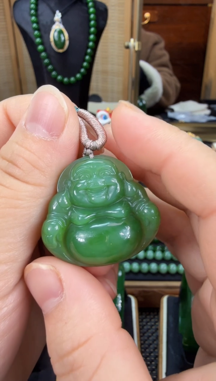 【闪购商品】和田玉（碧玉）吊坠(赠链)未镶嵌 