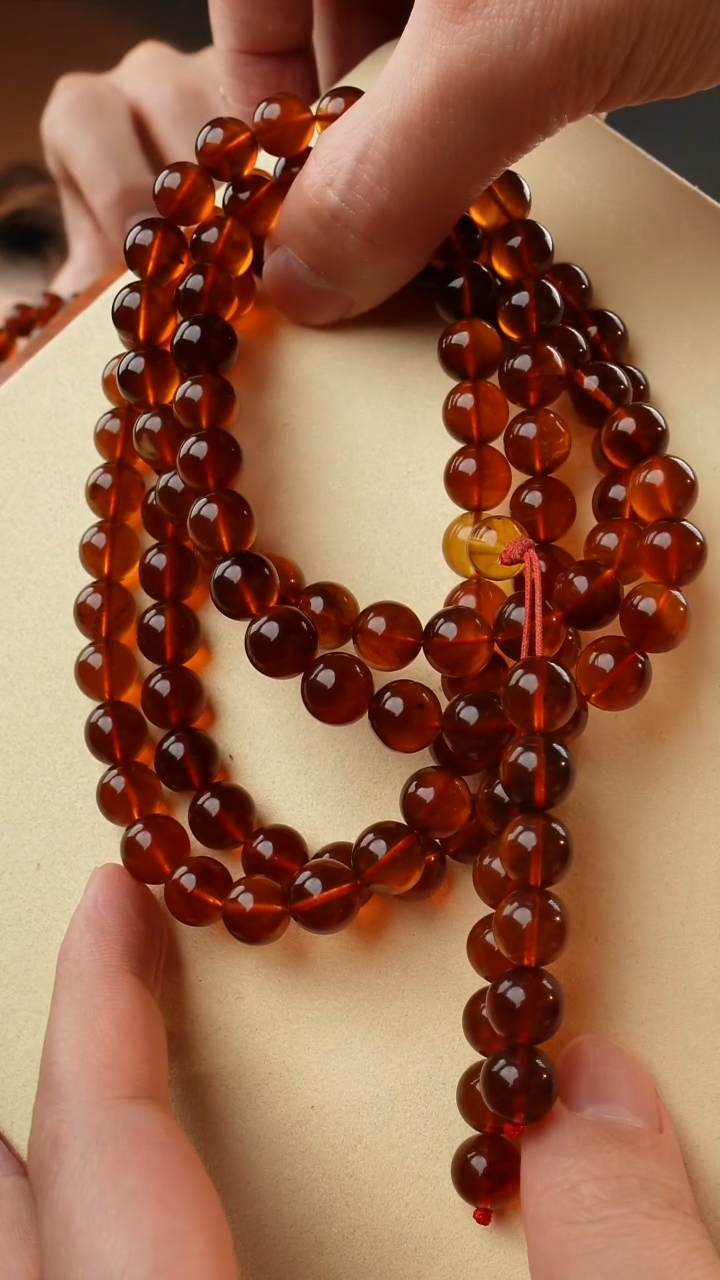 【闪购商品】琥珀颈饰未镶嵌8+108灵草珀素珠