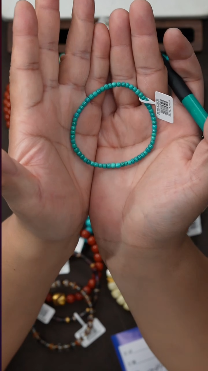 未镶嵌绿松石手串最****天绿松石手串