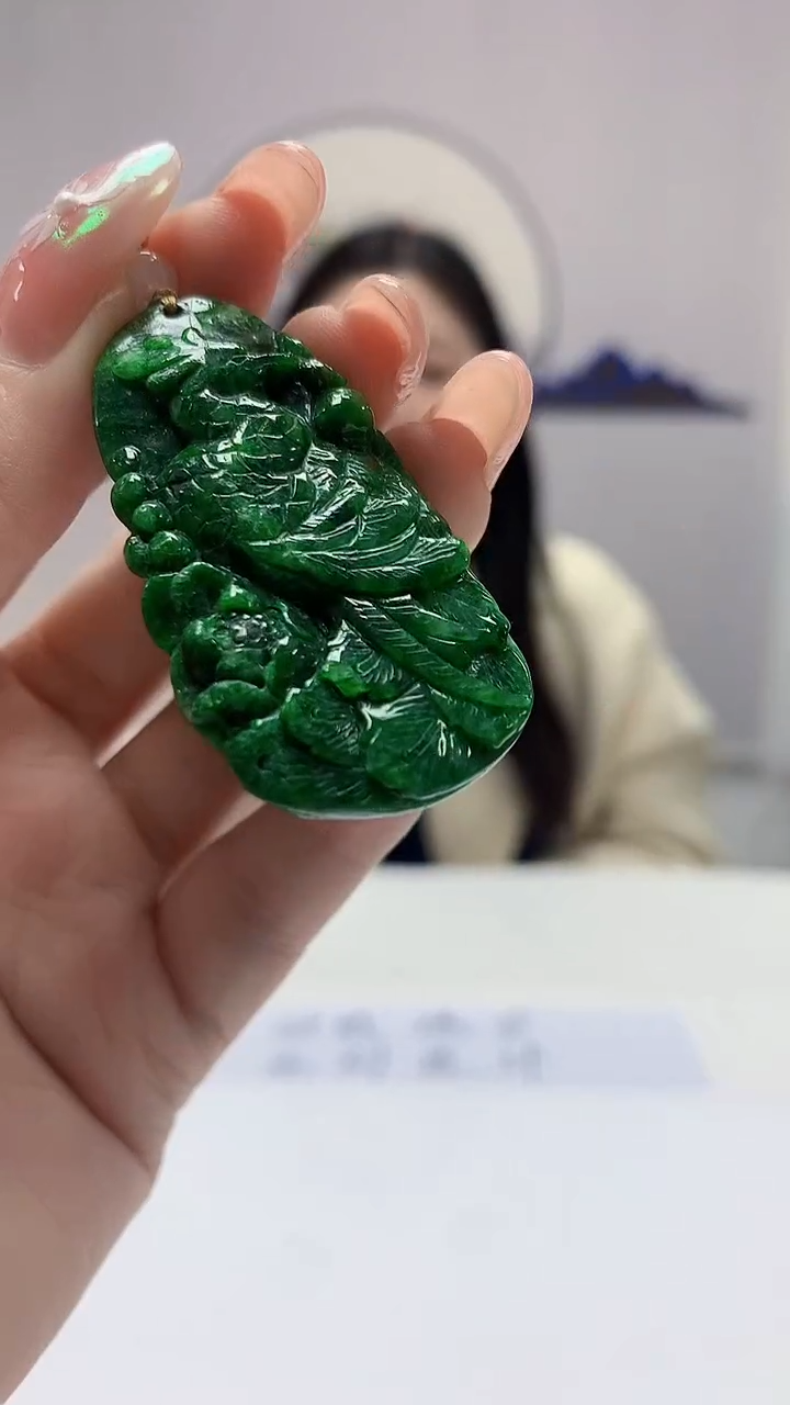 【闪购商品】定制翡翠未镶嵌0405DD-毛货挂件凤凰130