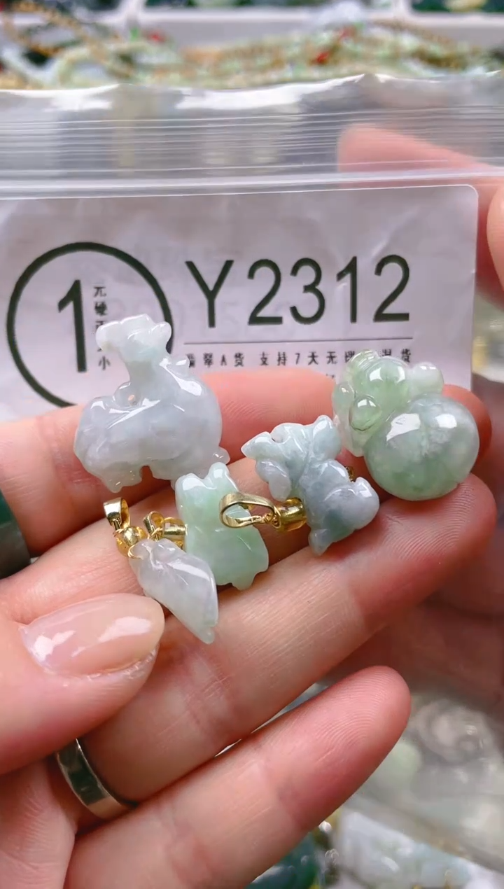 【闪购商品】翡翠颈饰未镶嵌/Y/翡翠A货一图一物