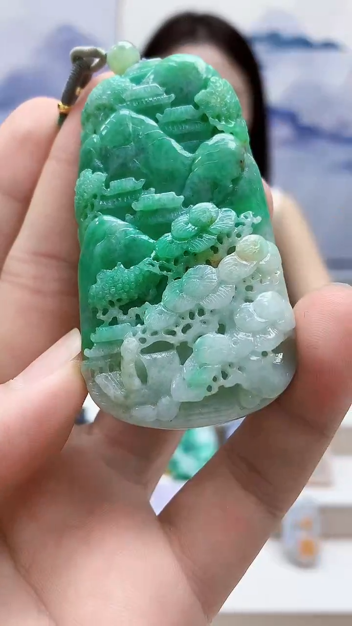 未镶嵌定制翡翠5169bb-毛货挂件7