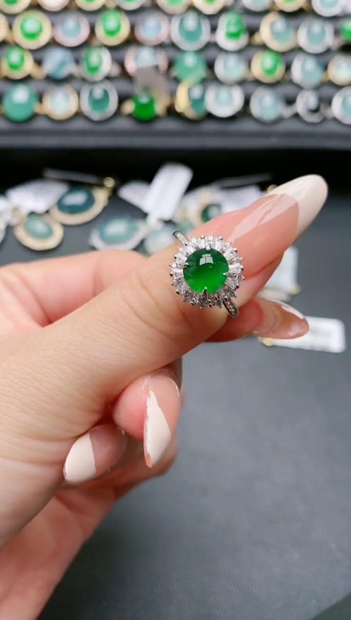 【闪购商品】翡翠戒指银S925镶嵌11111111