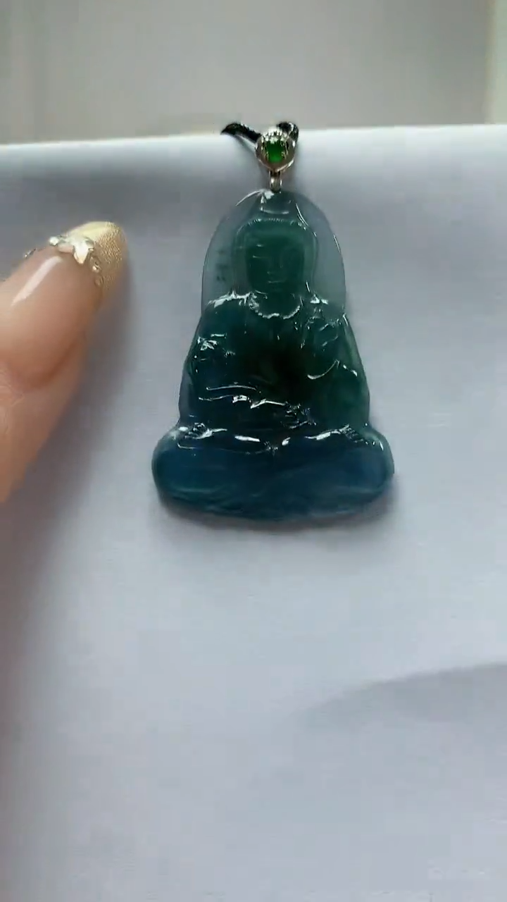 18K金镶嵌定制翡翠4868DD-毛货挂件67