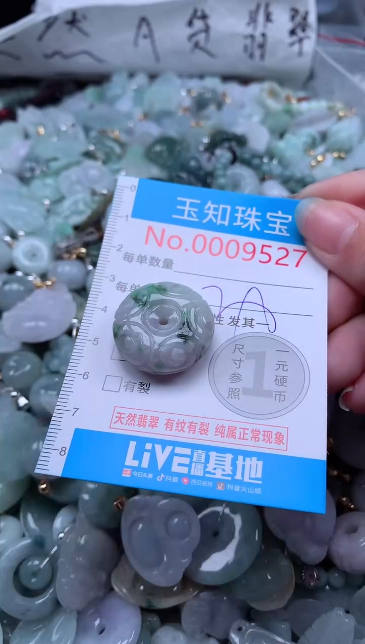 翡翠未镶嵌吊坠(不含链)9527