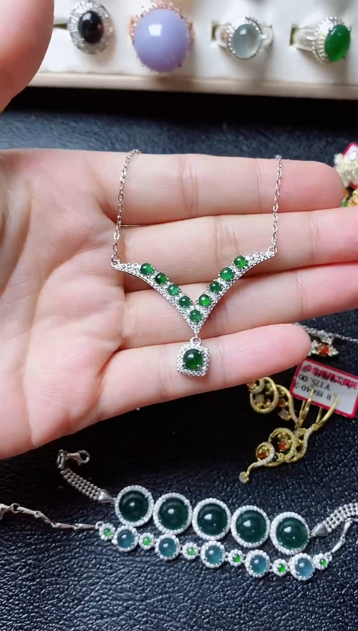 【闪购商品】翡翠戒指银S925镶嵌1111