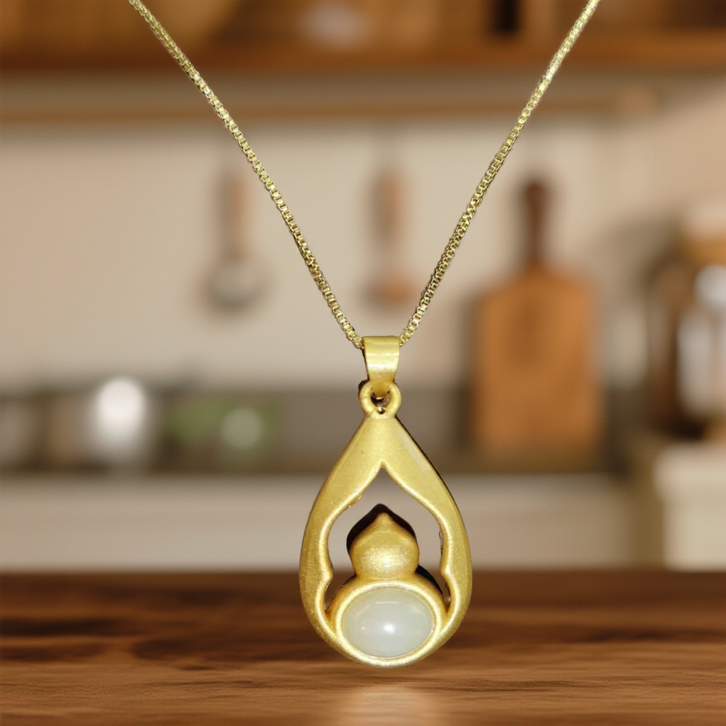 【丹丹甄选】精美和田玉镂空葫芦吊坠s925镶嵌 YPN600