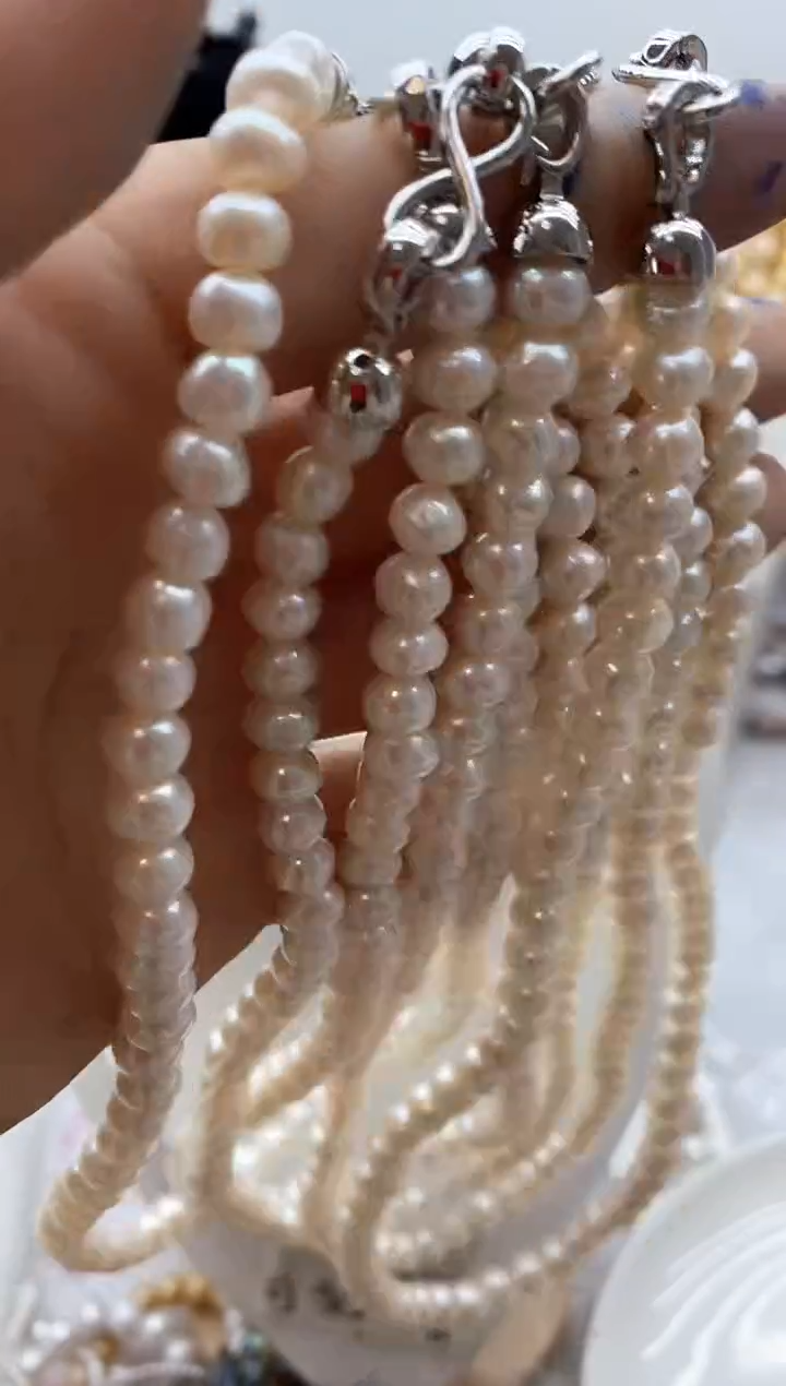 【闪购商品】淡水珍珠颈饰钛钢172