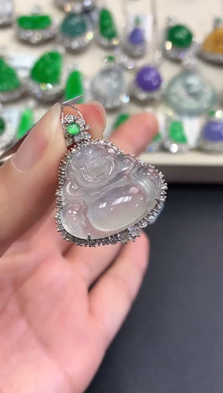 【闪购商品】翡翠颈饰18K金镶嵌D54   