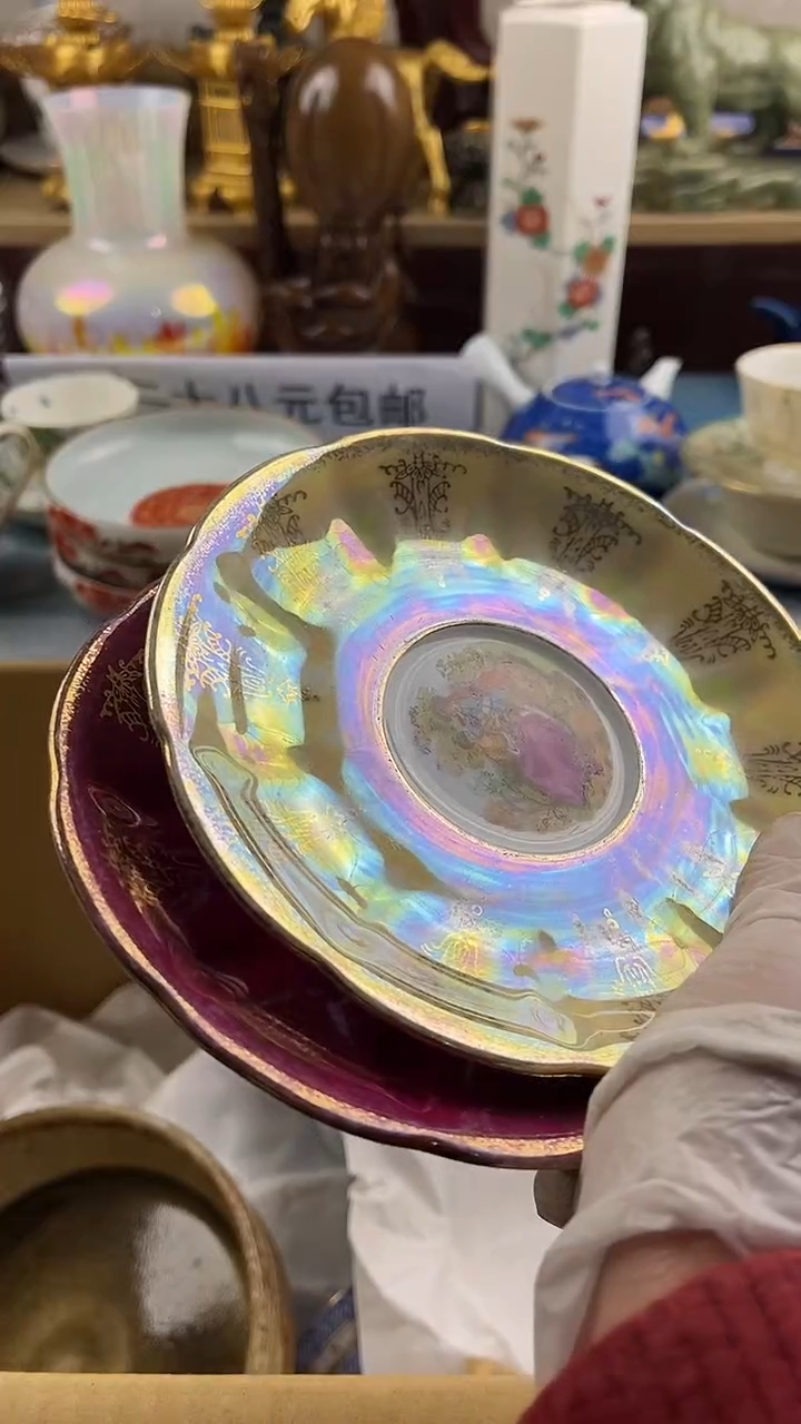 瓷片鱼***胧英歌瓷器满28包邮