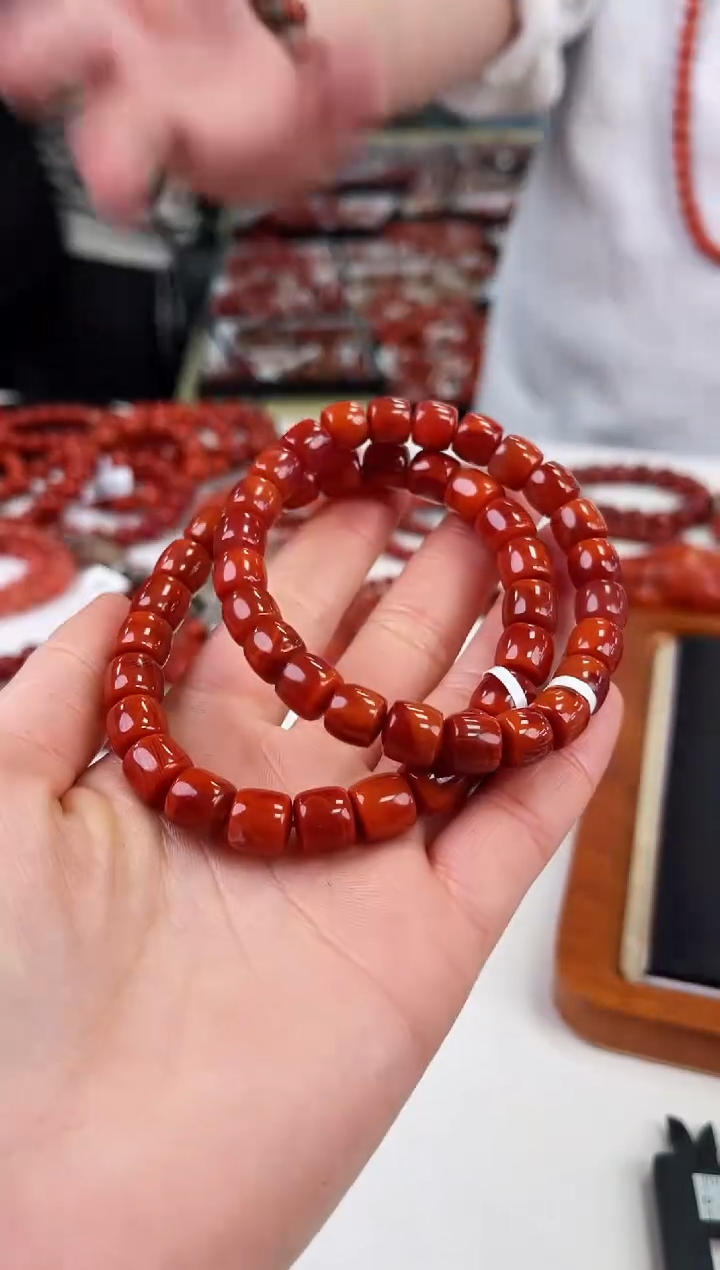 【闪购商品】南红玛瑙瓦西直切手串9+未镶嵌（多样式发其一）